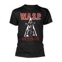 W.a.s.p. Wild Child Men's T-Shirt Black Band Merch, Bands, Black, L - Large