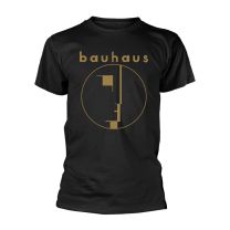 Bauhaus Spirit Logo Gold Men T-Shirt Black S, 100% Cotton, Regular - Small