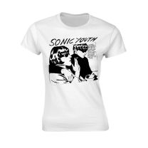 Sonic Youth T Shirt Goo Album Cover Official Womens Skinny Fit White L - Large