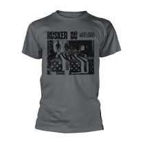 Husker Du T Shirt Land Speed Record Band Logo Official Mens Charcoal S - Small
