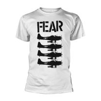 Fear T Shirt Beer Bombers Band Logo Hardcore Punk Official Mens White S - Small