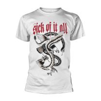 Sick of It All T Shirt Eagle Band Logo York Punk Official Mens White S - Small