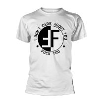 Fear T Shirt I Dont Care About You Band Logo Hardcore Punk Official Mens White L - Large