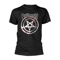 Onslaught T Shirt Pentagram Band Logo Thrash Metal Official Mens Black M - Medium