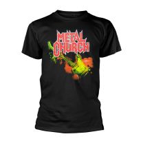 Metal Church T Shirt Guitar Band Logo Heavy Metal Official Mens Black S - Small