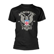 Agnostic Front Eagle Crest Men T-Shirt Black M, 100% Cotton, Regular - Medium
