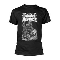 Hooded Menace T Shirt Reanimated By Death Band Logo Official Mens Black Xxl - Small