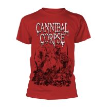 Cannibal Corpse Pile of Skulls 2018 T-Shirt Red L - Large