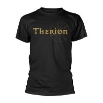 Therion T Shirt Distressed Band Logo Official Mens Black L - Large