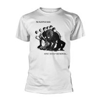 Madness T Shirt One Step Beyond Band Logo Official Mens White M - Medium