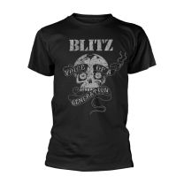 Blitz T Shirt Voice of A Generation Band Logo Official Mens Black L - Large