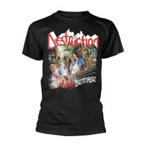 Destruction T Shirt Mad Butcher Band Logo Official Mens Black S - Small
