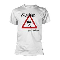 Business T Shirt Drinkin Oi Band Logo Official Mens White L - Large