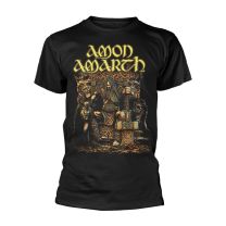 Amon Amarth T Shirt Thor Band Logo Official Mens Black L - Large