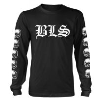 Black Label Official T Shirt Society Skulls 'logo' Long Sleeve M Black - Medium