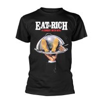 Comic Strip Presents T Shirt Eat the Rich Official Mens Black S - Small