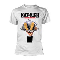 Comic Strip Presents T Shirt Eat the Rich Official Mens White Xl - X-Large