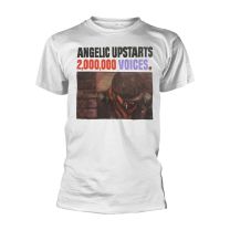 Angelic Upstarts T Shirt 2 000 000 Voices Band Logo Official Mens White Xxl - Xx-Large
