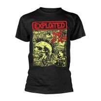 Exploited Punks Not Dead Men T-Shirt Black M, 100% Cotton, Regular - Medium