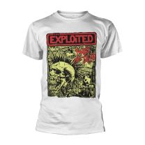 Exploited T Shirt Punks Not Dead Official Mens White Xl - X-Large