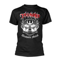 Tankard T Shirt Alcoholic Metal Band Logo Official Mens Black L - Large