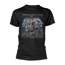 Demons and Wizards T Shirt Split Band Logo Official Mens Black M - Medium