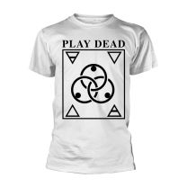 Play Dead T Shirt Logo Official Mens White S - Small