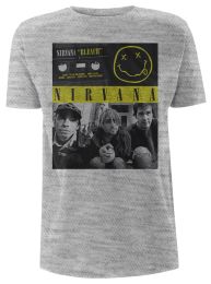Nirvana Bleach Tape Photo       Ts, Grey, X-Large - X-Large