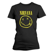 Nirvana S Miley Logo Gts, Black, Xl - Women's X-Large