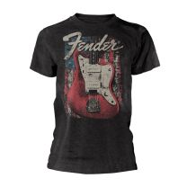 Fender Men's Distressed Guitar T-Shirt Heather Black - Small