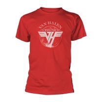 Van Halen 1979 Tour Men T-Shirt Red S, 100% Cotton, Regular - Small