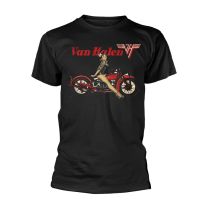 Van Halen T Shirt Pin Up Motorcycle Band Logo Official Unisex Black S - Small