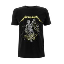 Metallica Men's and Justice For All Tracks_men_bl_ts: S Regular Fit Crew Neck Short Sleeve T - Shirt, Black (Black Black), Small (Manufacturer Size:small)