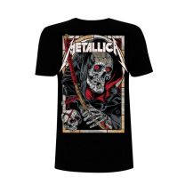 Metallica Men's Death Reaper Bl_ts: S T-Shirt, Black (Black Black), Small (Size:small) - Small