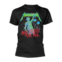Live Nation Men's Metallica - and Justice For All Crew Neck Short Sleeve T-Shirt, Black, Large