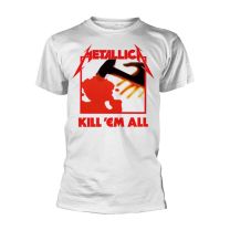 Metallica Kill 'em All Men T-Shirt White S, 100% Cotton, Regular