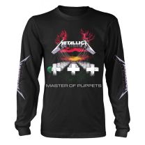 Metallica Master of Puppets Men Long-Sleeve Shirt Black S, 100% Cotton, Regular