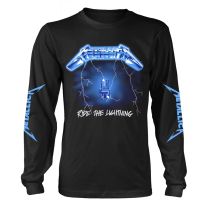 Metallica T Shirt Ride the Lightning Official Mens Black Long Sleeve S