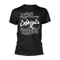 Minor Threat T Shirt Xerox Band Shot Logo Official Mens Black M - Medium