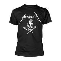 Metallica T Shirt Original Scary Guy Band Logo Official Mens Black S - Small
