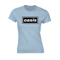 Oasis Women's Decca Logo T-Shirt Light Blue - X-Large