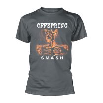 Official T Shirt the Offspring Grey Spray Logo Smash #2 Skeleton S - Small