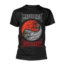 Metallica Yin Yang Men T-Shirt Black S, 100% Cotton, Regular - Small