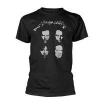 Metallica T Shirt 4 Faces Band Logo Official Mens Black L