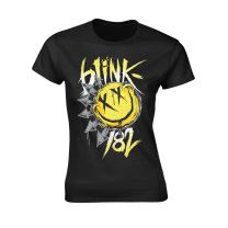 Blink 182 T Shirt Big Smile Band Logo Official Womens Skinny Fit Black Xxl - Xx-Large