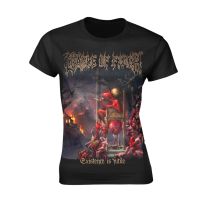 Cradle of Filth T Shirt All Existence Band Logo Official Womens Skinny Fit Black L
