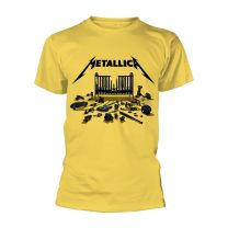 Metallica T Shirt M72 Seasons Simplified Cover Official Unisex Yellow L - Large