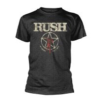 Rush Men's American Tour 1977 T-Shirt Grey, Grey, Xxl - Xx-Large