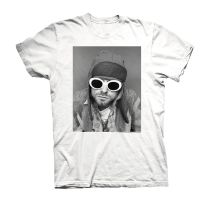 Kurt Cobain Sunglasses Photo T-Shirt White Xl - X-Large