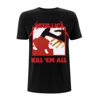 Metallica Men's Kill 'em All Tracks Bl_ts: L T-Shirt, Black (Black Black), Large (Size:large)